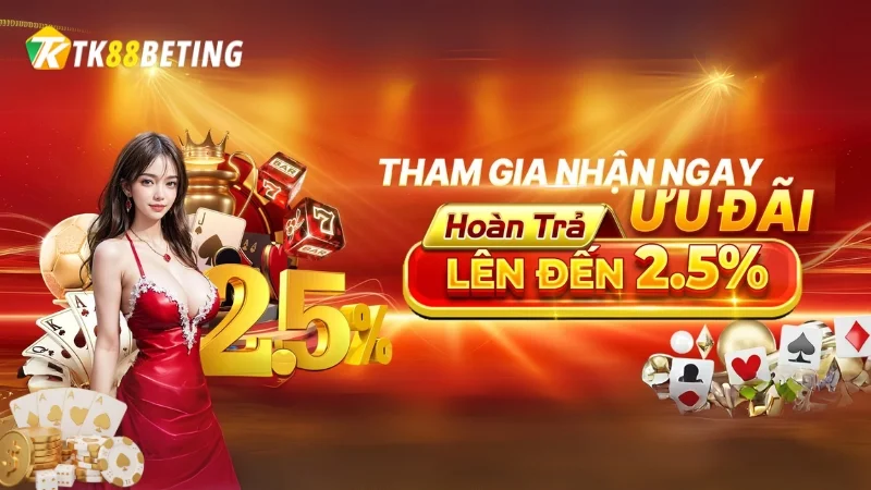 hoàn trả mỗi ngày cao nhất lên đến 2.5%