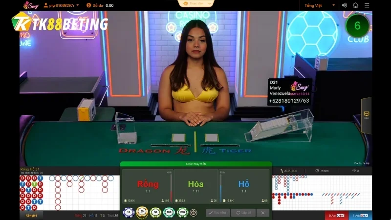 Rồng Hổ là tựa game được ưa chuộng tại sảnh AE Sexy Casino