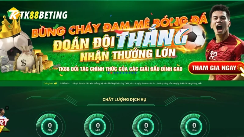 Sảnh cược thể thao đang là sự lựa chọn hàng đầu của game thủ khi ghé thăm Tk88 bet